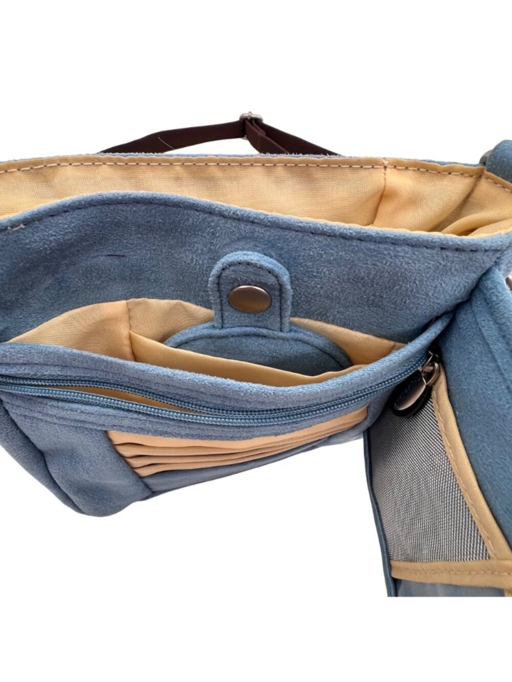 Travelon Light Blue Crossbody Bag Adjustable Strap Multiple Zipper Compartments - Picture 13 of 16